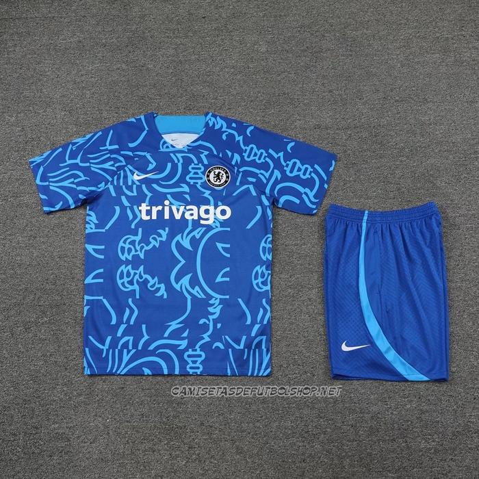 Chandal del Chelsea 22-23 Manga Corta Azul - Pantalon Corto